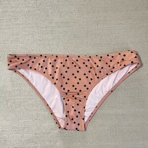 Shade & Shore Pink and Black Polka Dot Bikini bottom